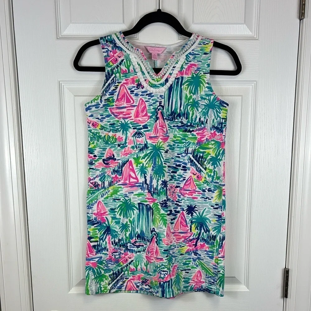 Lilly Pulitzer girls salt in the air dress sz xl